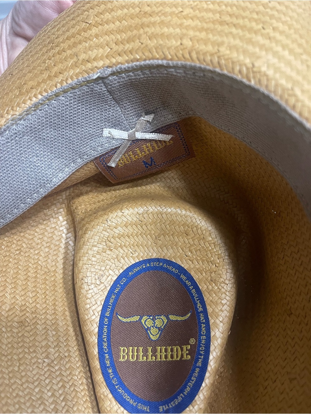 Bullhide No Mercy Panama Straw Western Hat Leather Cross - Picture 9 of 12